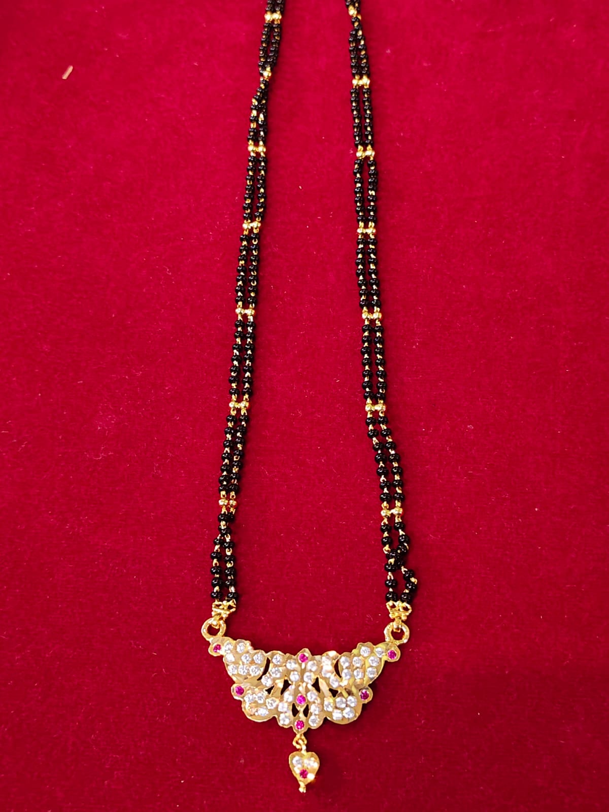 Pure Panchaloha Black Beads Chain 30 inch 🌸