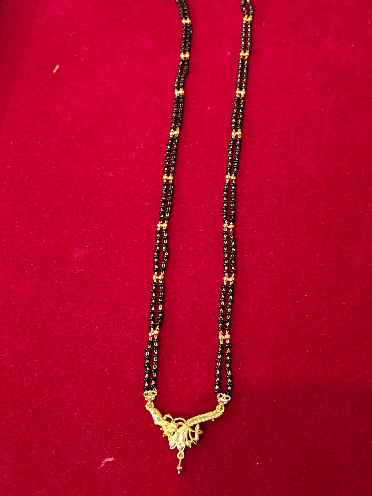 Pure Panchaloha Black Beads Chain 30 inch 🌸